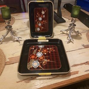 Vintage Japanese Trinket Tray Set
